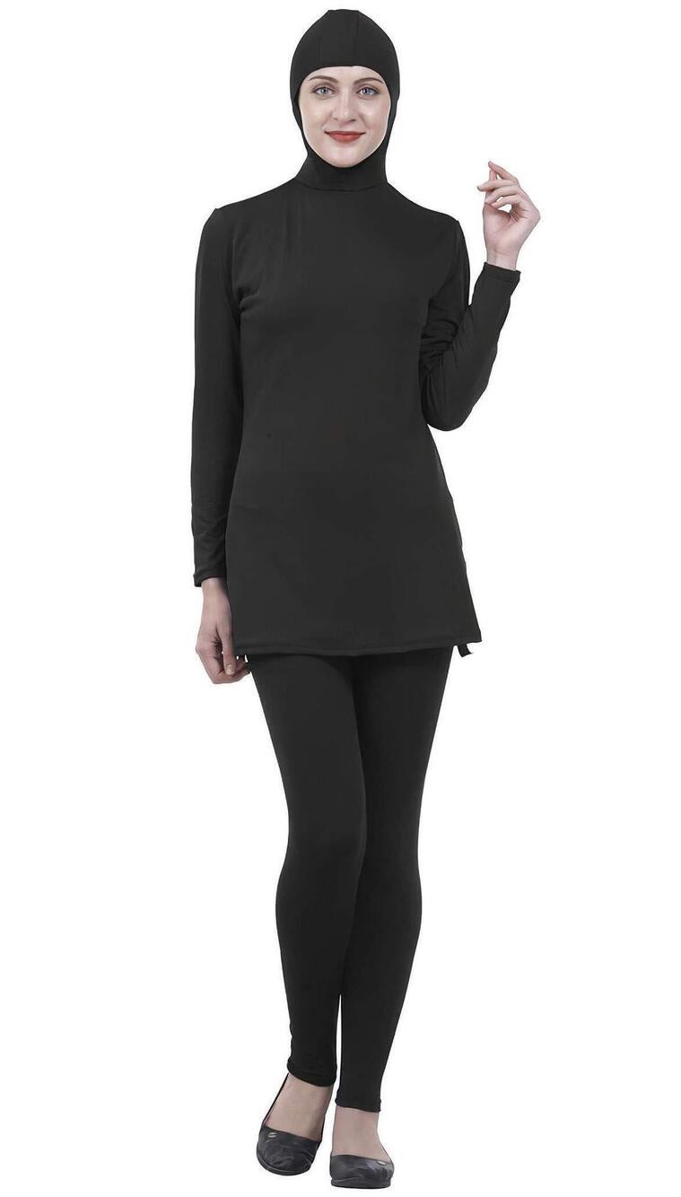 6349 Black Burkini Swimsuit with Veil 10